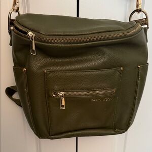 Fawn Design Olive Green Small Women's Crossbody Backpack Bag